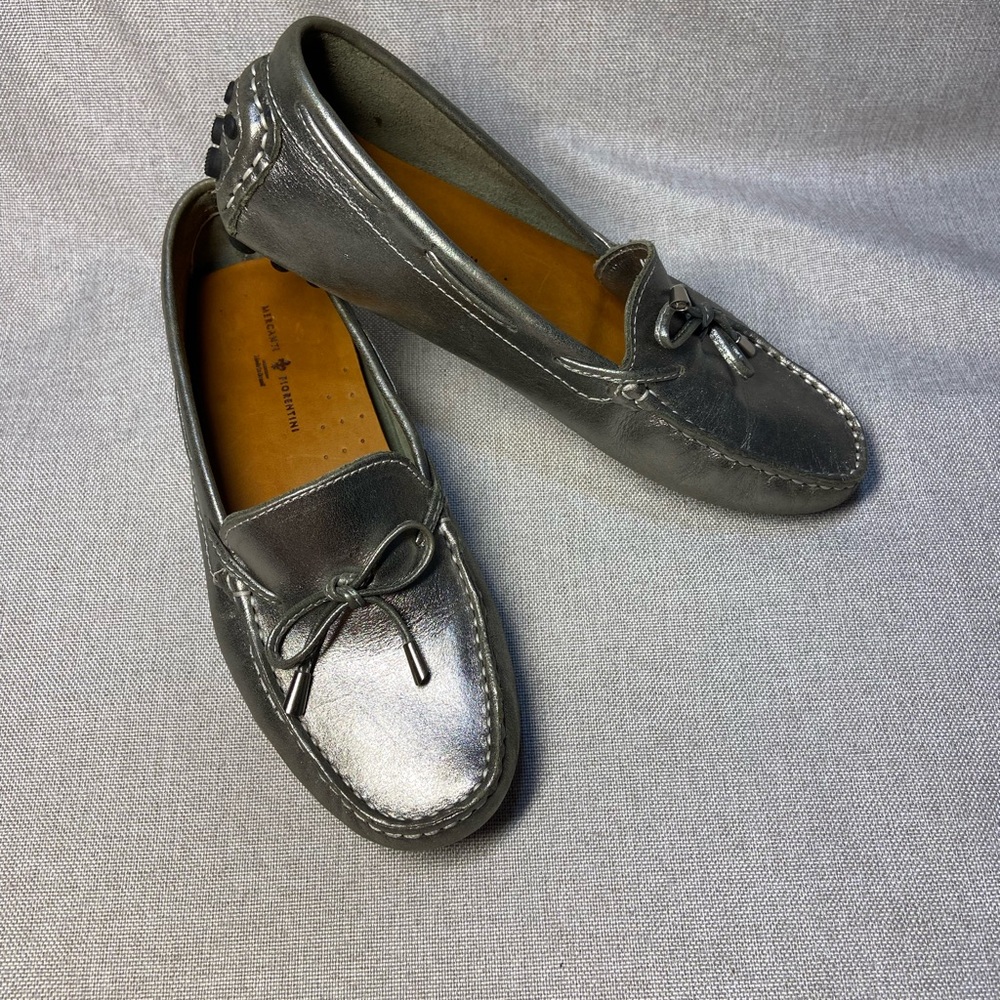 MERCANTI FIORENTINI LEATHER STRING TIE LOAFER. Size 8,5